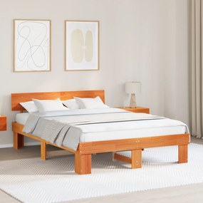 vidaXL Σκελετός Κρεβατιού Καφέ κεριού 160 x 200 cm Ξύλο πεύκου