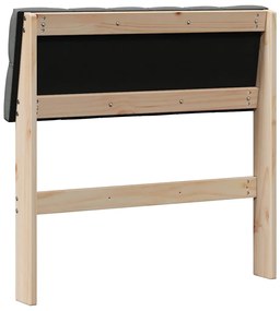 vidaXL Ταπετσαρισμένο κεφαλάρι Σκούρο Γκρι 80 cm Στερεά ξυλεία πεύκου