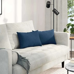 vidaXL Μαξιλάρι Καναπέ 2 pcs Μπλε 50 x 30 cm ύφασμα