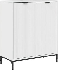 vidaXL Πλαϊνό γραφείο Υψηλής γυαλάδας λευκό 69,5 x 33 x 82 εκ.