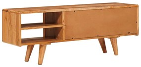 vidaXL Ντουλάπι TV με ράφι Καφέ 110 x 30 x 40 cm Στερεό Ξύλο Ακακίας