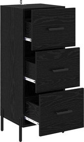 vidaXL Πλαϊνό γραφείο Μαύρη δρυς 34 x 34.5 x 90 εκ Επεξεργασμένο ξύλο