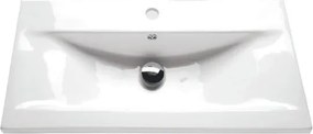 Drop Roma 80x39 White Gloss - Πάγκος με Νιπτήρα &amp; Κρυφοντουλαπο