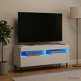 vidaXL Ντουλάπα LED Τηλεόρασης Λευκό Επεξεργασμένο Ξύλο