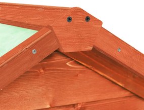 vidaXL Κλουβί Κουνελιών 140 x 63 x 120 εκ. από Μασίφ Ξύλο Ελάτης
