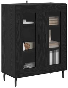 vidaXL Πλαϊνό γραφείο Μαύρη Οξυά 69,5 x 34 x 90 εκ. Επεξεργασμένο ξύλο