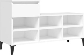 vidaXL Παπουτσοθήκη Λευκή 102x36x60 εκ. από Επεξεργασμένο Ξύλο