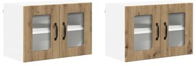 vidaXL Ραφιέρα τοίχου LUCCA 2 pcs Artisan Δρυς 60 x 31 x 40 εκ