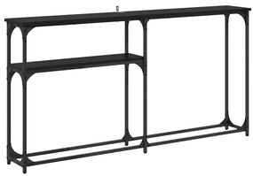 vidaXL ΤραπέζιΚονσόλας Μαύρη Οξυά 146 x 22.5 x 75 εκ.