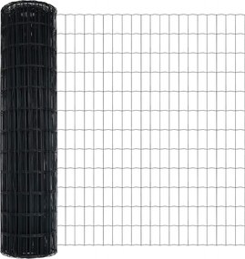 vidaXL Φράχτης Εuro Γκρι 1,2 x 10 m Σίδηρος με επικάλυψη PVC