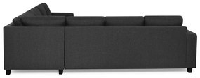 Γωνιακός Καναπές Scandinavian Choice C168, Ανθρακί, Μαύρο, 284x284x80cm, Πόδια: Πλαστική ύλη | Epipla1.gr