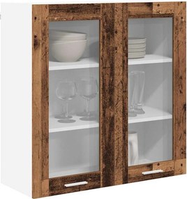 vidaXL Κρεμαστό ντουλάπι Παλιό ξύλο 80 x 31 x 80 εκ.