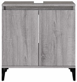 vidaXL Ντουλάπι Νιπτήρα Grey Sonoma 58 x 33 x 60 εκ. Επεξεργ. Ξύλο