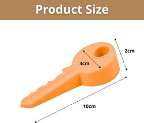 Σφήνα Πόρτας από Εύκαμπτο Πλαστικό 10x4x2cm Σχήμα Κλειδί