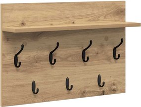 vidaXL Τοίχου Κρεμάστρα Artisan Oak 60 x 40 x 12 cm