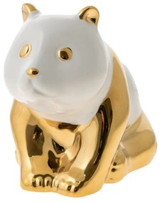 Διακοσμητική Κεραμική Φιγούρα Πάντα Χρυσό/Ασπρο 17,3cm  Zen Collection 48228