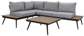 Καναπές Γωνία Με Τραπέζι HM5126.12 Grey 4 Θέσεων