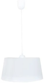 Κρεμαστό Φωτιστικό Οροφής 1xE27 Πλαστικό Φ35cm Drum Heronia Lighting 35-0078 Λευκό