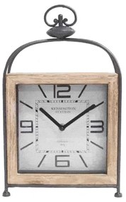Ρολόι Επιτραπέζιο 133-121-514 22x7x35cm Natural Metal,Wood