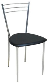 Καρέκλα Valetta Black ΕΜ936,2 40X41X81 cm Σετ 6τμχ Metal, Technoderma