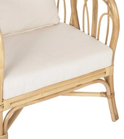 ΠΟΛΥΘΡΟΝΑ ESTOR HM9817 RATTAN ΣΕ ΦΥΣΙΚΟ-ΛΕΥΚΟ ΜΑΞΙΛΑΡΙ 78x75x92Υ εκ.