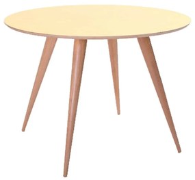 Τραπέζι Planet Round Yellow Φ105X75 cm Wood