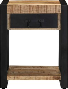 vidaXL Side Table 40x40x50 cm Στερεό ακατέργαστο ξύλο Mango