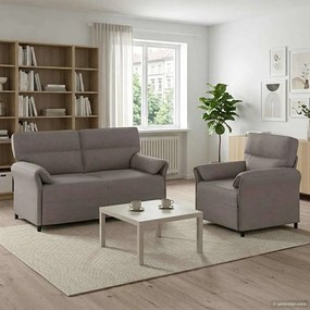 vidaXL Σετ Καναπέ 2 τμχ. Taupe Ύφασμα