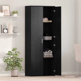 vidaXL Highboard 70 x 33.5 x 180 εκ. Επεξεργασμένο Ξύλο Μαύρη Οξυά
