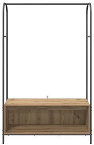 vidaXL Ράφι Ρούχων Καφέ 100 x 44 x 160 εκ Επεξεργασμένο ξύλο