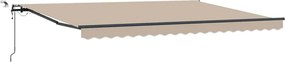 vidaXL Ύφασμα Ομπρέλας με Μπεζ 450 x 350 εκ Πολυεστέρας