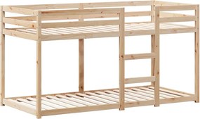 vidaXL Κουκέτα με Οροφή 90 x 200 εκ. από Μασίφ Ξύλο Πεύκου