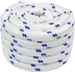 vidaXL Σχοινί Boat 60 χιλ. 10 m Λευκό και Μπλε polypropylene