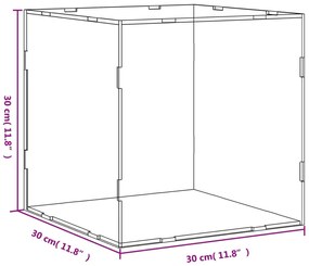 vidaXL Κουτί Βιτρίνας Διαφανές Ακρυλικό 30x30x30 εκ.