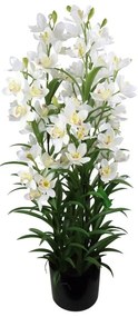 Supergreens Τεχνητό Φυτό Ορχιδέα "Cymbidium Orchid" Λευκό 125 εκ.