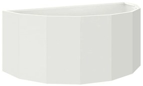 vidaXL Γλάστρα Λευκό 90 x 45 x 35 cm Ατσάλι