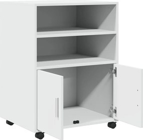 vidaXL Ντουλάπι Τροχήλατο Λευκό 60 x 48 x 81 εκ. από Επεξ. Ξύλο