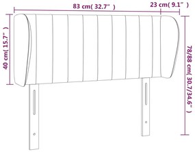 Κεφαλάρι με Πτερύγια Σκούρο Πράσινο 83x23x78/88 εκ. Βελούδινο 3117415