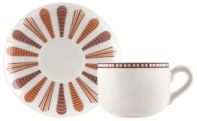 Φλυτζάνι Τσαγιού Με Πιατάκι Mideia 1181846 250ml Multi Ionia Porcelain