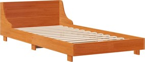 vidaXL Σκελετός Κρεβ. Χωρίς Στρώμα Καφέ Κεριού 75x190 εκ Μασίφ Πεύκο