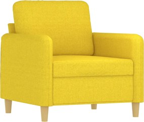 vidaXL Πολυθρόνα Ανοιχτό Κίτρινη 60 εκ. Υφασμάτινη