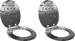 vidaXL Λεκάνη 2 pcs Γκρι 44 x 38 εκ. Πίνακας MDF