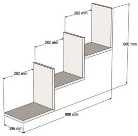 Ραφιέρα τοίχου Mauer ανθρακί 90x19,6x60 εκ. 90x19.6x60 εκ.