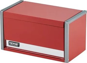 VEVOR Tool Box 8.6-inch Portable Metal Tool Box 3 Drawers Tool Organizer Red