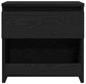 vidaXL Κομοδίνο Μαύρη Οξυά 40 x 30 x 39 εκ Επεξεργασμένο ξύλο