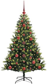 vidaXL Τεχνητό Χριστουγεννιάτικο Δέντρο με Συρταρωτές Βαθμίδες 150 LED