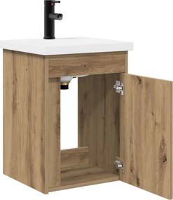 vidaXL Μονάδα μπάνιου με βρύση Artisan Δρυς 42 x 40 x 74,5 εκ