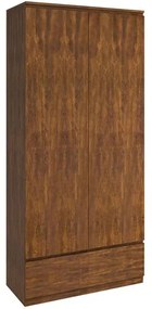 Ντουλάπα Δίφυλλη Borneo 80x40x180cm Walnut Two Door