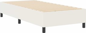 vidaXL Κρεβάτι πλατφόρμα Κρεμ 90 x 200 cm Υφασμάτινο Κορντουρά