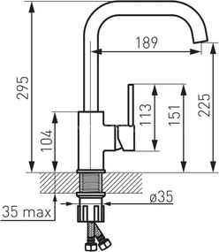 Ferro Freya BFR42B - Μπαταρία Κουζίνας Γρανίτη